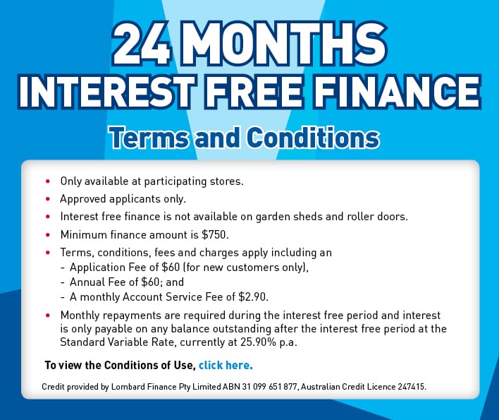 24 Months Interest Free Finance