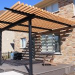 Custom steel and timber pergola by Outdoor World