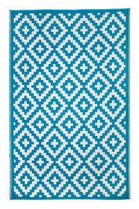 Aztec Teal Outdoor Rug (Outdoor Living Concept)